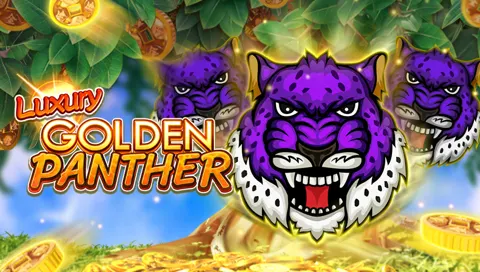 Luxury Golden Panther slot key art