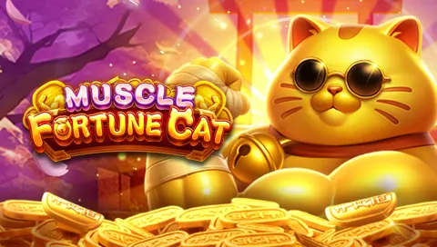 Muscle Fortune Cat slot key art