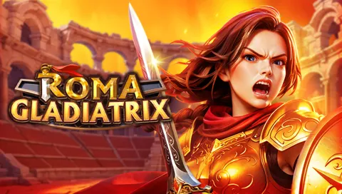 Roma Gladiatrix slot key art