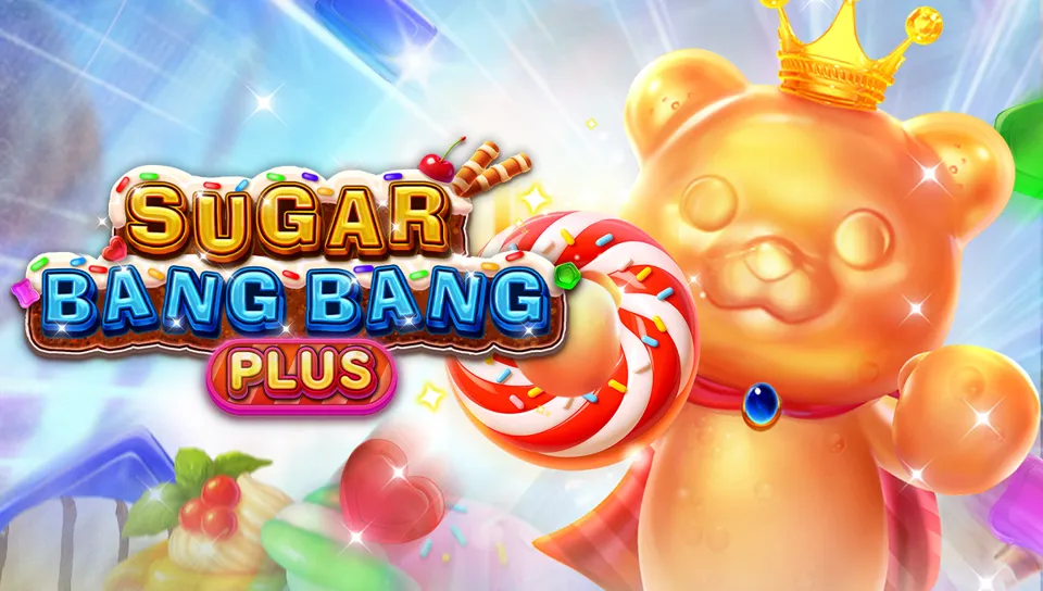 FA CHAI ၏ Sugar Bang Bang Plus slot ၏ ချိုချဉ် multiplier candy theme key art ပုံ