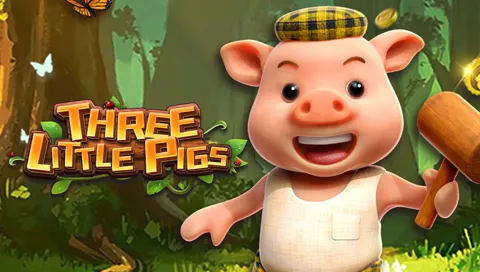 Three Little Pigs slot key art