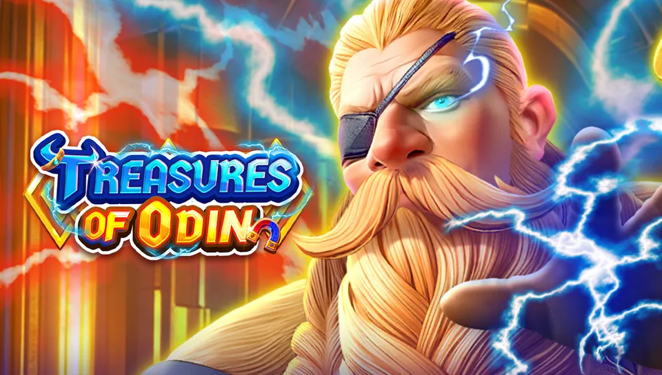 Odin ၏ နန်းတော်နှင့် ရတနာများ theme ပါဝင်သော FA CHAI ၏ Treasures of Odin slot key art