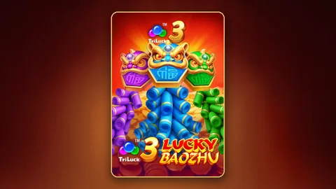 3 Lucky Baozhu slot key art