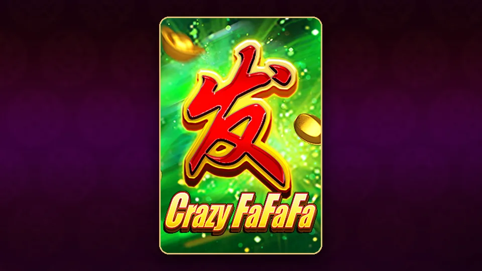 JILI ၏ Crazy FaFaFa စလော့ key art၊ ဘေးချင်းကပ် 3x3 ဘုတ်နှစ်ခုနှင့် FA စာလုံး theme
