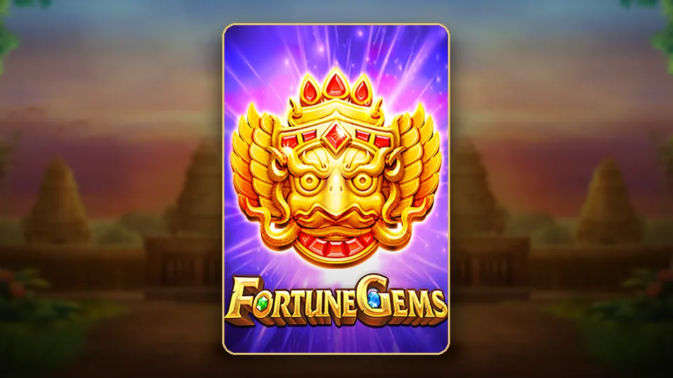JILI ၏ Fortune Gems slot game Garuda နှင့် ကျောက်မျက် theme key art ပုံ