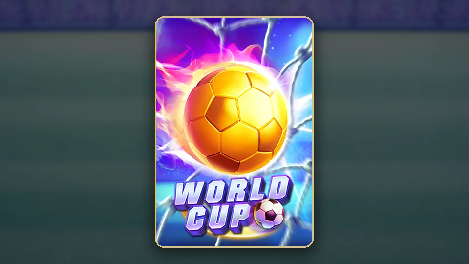JILI ၏ World Cup slot game ဘောလုံးကွင်း theme key art ပုံ